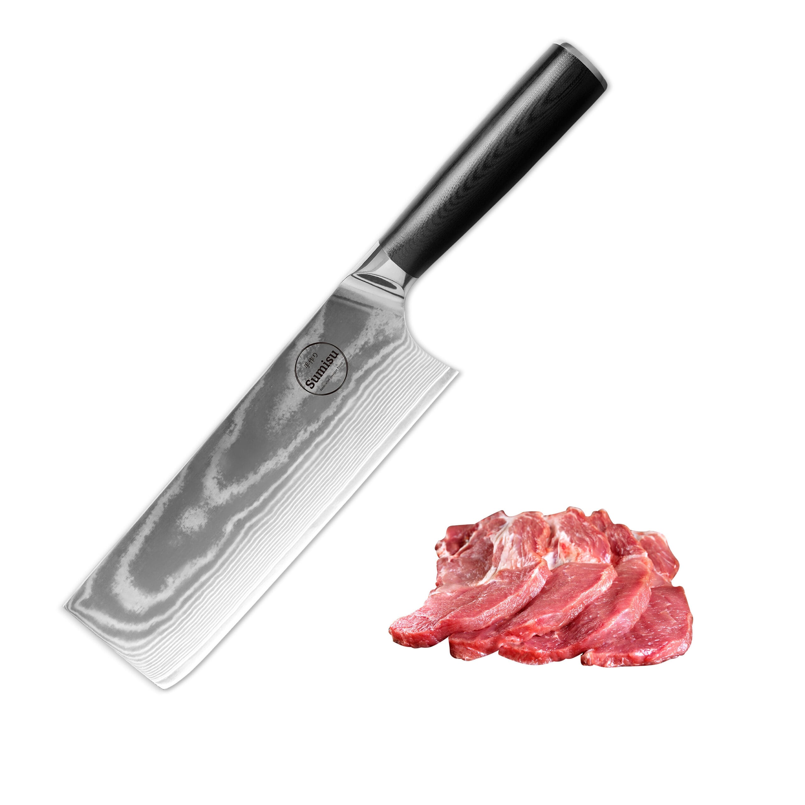 Sumisu Knives Nakiri Black met vlees Sumisu Knives Nakiri Black met vlees