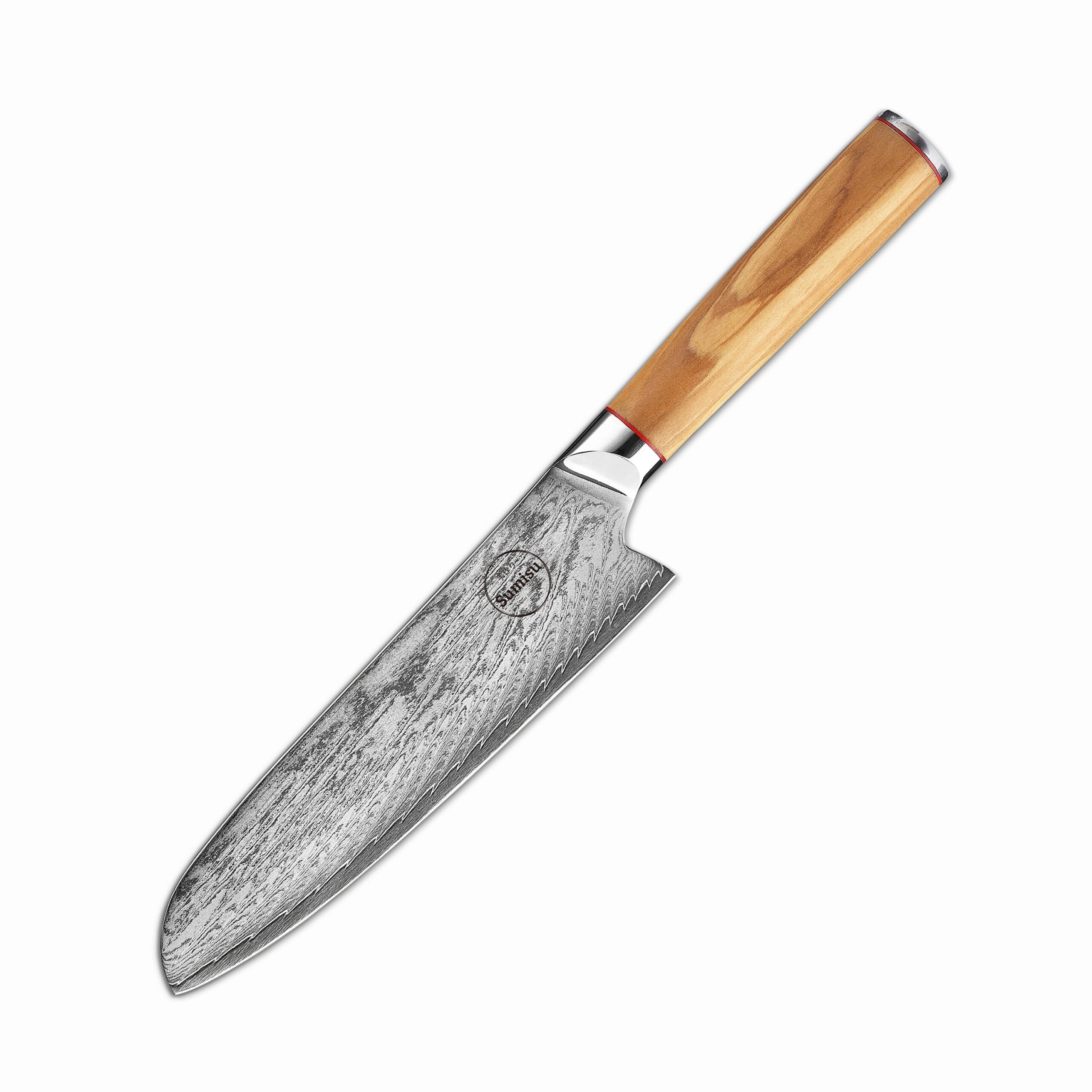 Sumisu Knives Santoku Wood schuin