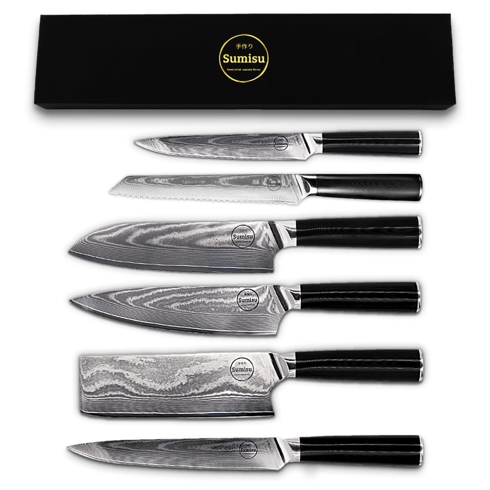 Sumisu Knives Black messenset 6-delig inclusief doos