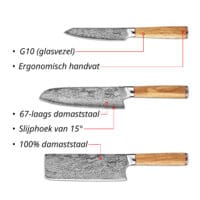 Sumisu Knives 3-delig Wood - hobbykok USP Sumisu Knives 3-delig Wood - hobbykok USP